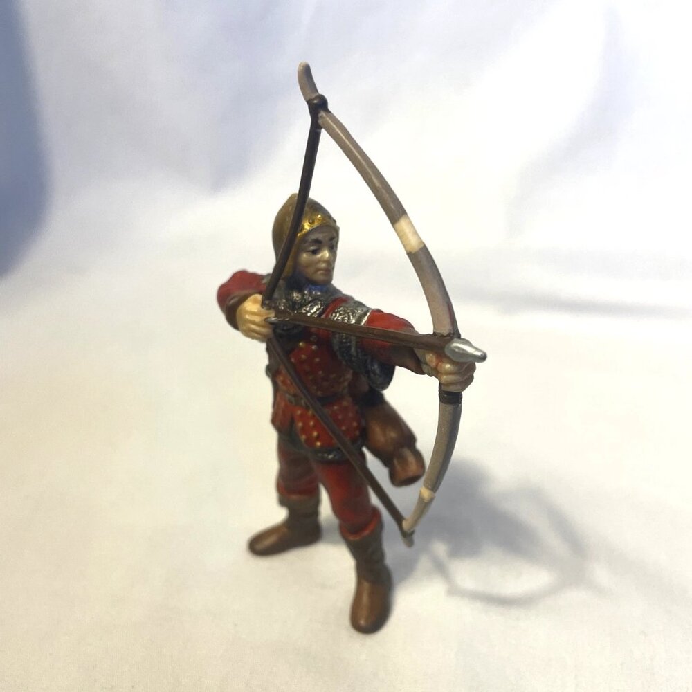 Schleich 2003 Ritter Red Archer with Long Bow 70015 Figure Knight Arrows - Picture 12 of 12